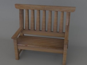 outdoor bench Model 3D