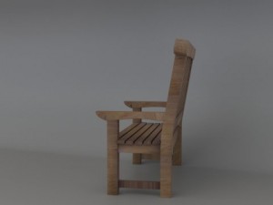 outdoor bench Model 3D