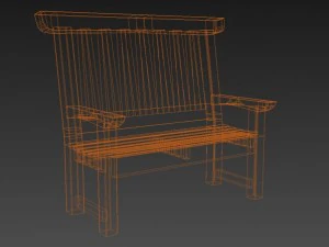 outdoor bench 3D Model