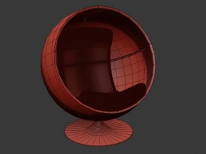 round chair Modelo 3D
