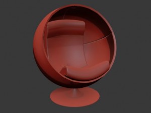 round chair Modelo 3D