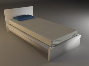 malm bed Modèle 3D