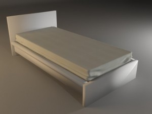 malm bed Modèle 3D