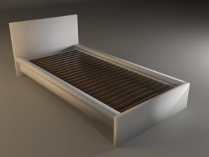 malm bed Modèle 3D