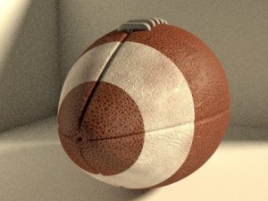 american football ball Modello 3D