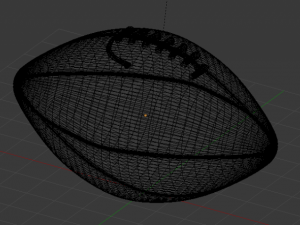 american football ball Modello 3D