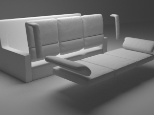 leather sofa 3D मॉडल