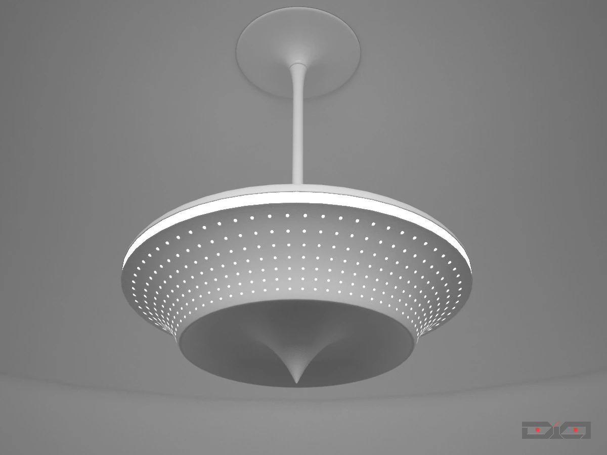 ceiling lamp ufo design 3D Model .c4d .max .obj .3ds .fbx .stl .blend