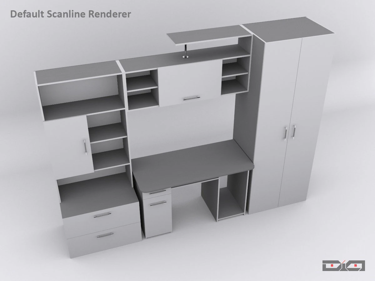cabinet metallic 3D Model .c4d .max .obj .3ds .fbx .stl .blend 