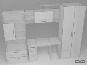 cabinet metallic 3D Modell
