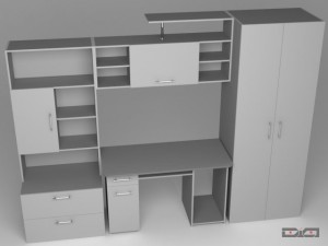 cabinet metallic 3D Modell