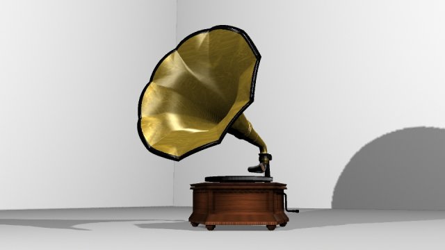 gramophone 3D 模型 .c4d .max .obj .3ds .fbx .stl .blend 