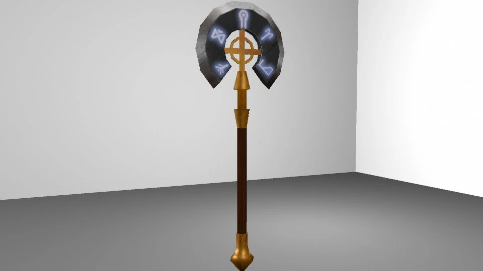 holy great axe game ready 3D Model .c4d .max .obj .3ds .fbx .stl .blend