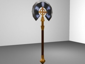 holy great axe game ready Modèle 3D