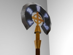 holy great axe game ready 3D Model