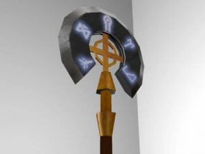 holy great axe game ready 3D Model