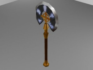 holy great axe game ready 3D Model