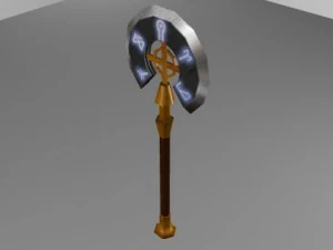 holy great axe game ready 3D Model