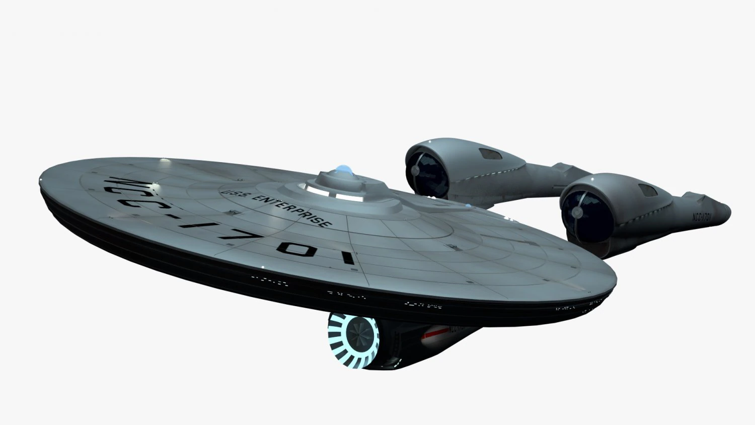 uss enterprise ncc1701 3D Model .c4d .max .obj .3ds .fbx .stl .blend