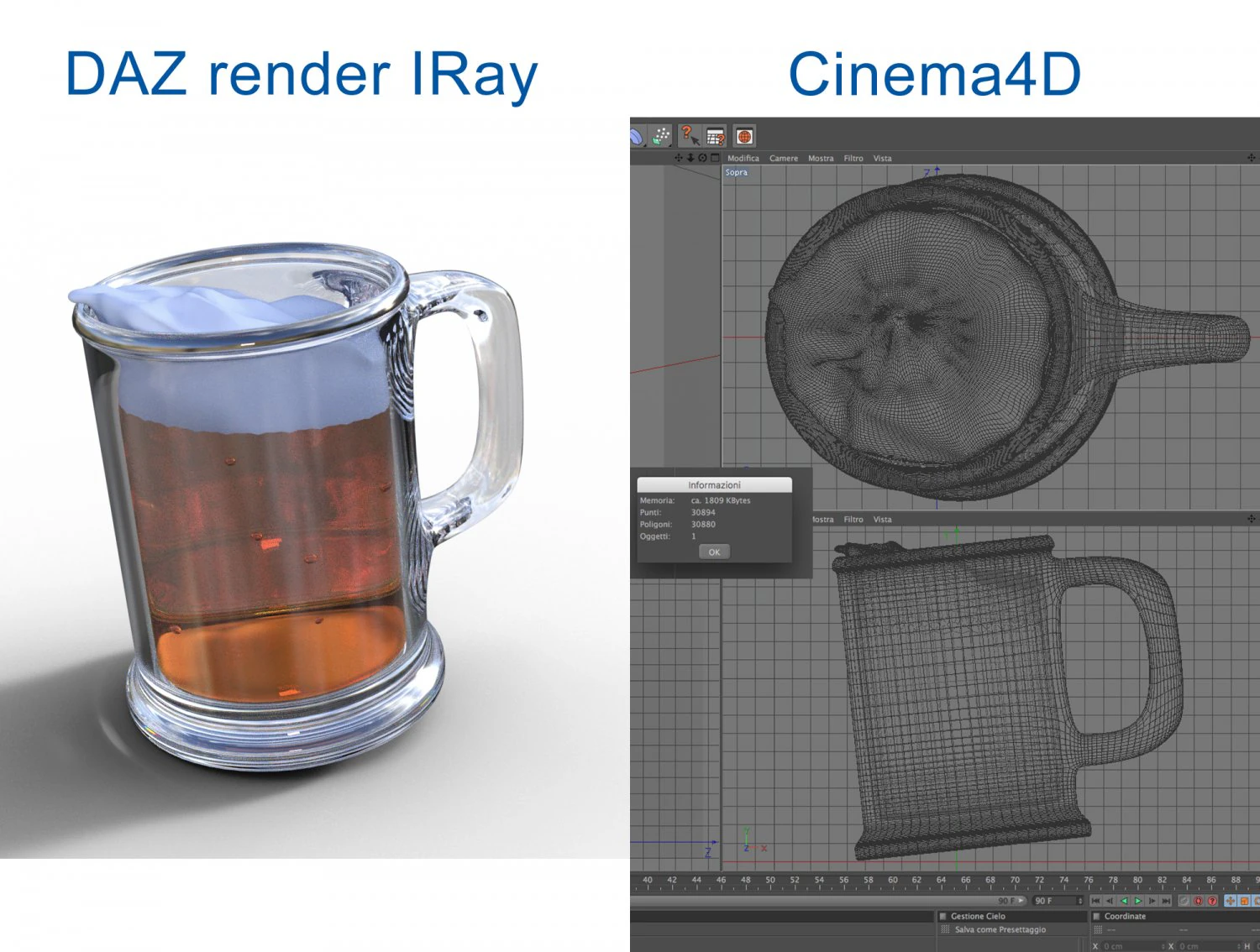 big beer mug 3D Model .c4d .max .obj .3ds .fbx .stl .blend 