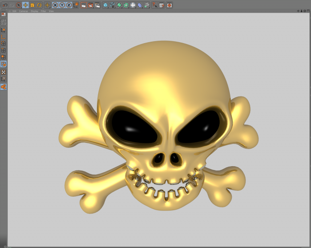 bf skull 01 gold 3D मॉडल .c4d .max .obj .3ds .fbx .stl .blend