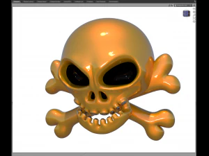 bf skull 01 gold 3D Model