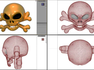 bf skull 01 gold 3D Model