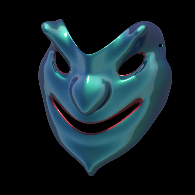 carnival mask 1 3D Model .c4d .max .obj .3ds .fbx .stl .blend 
