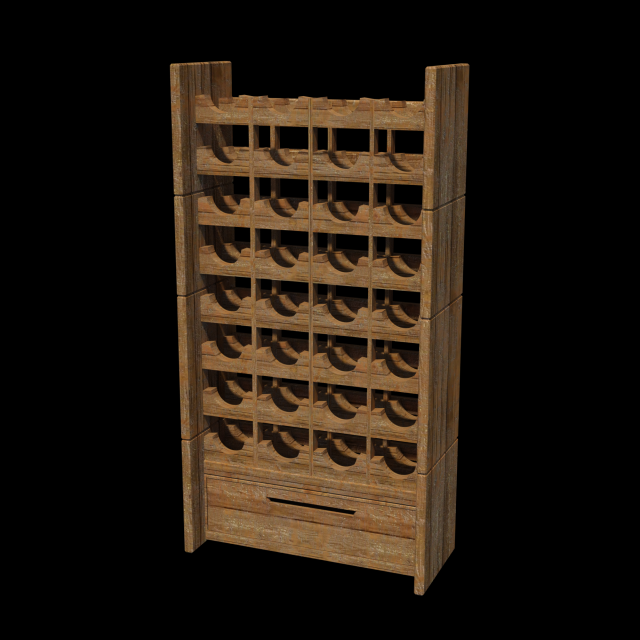 winecellarwood1 3D 모델 .c4d .max .obj .3ds .fbx .stl .blend 