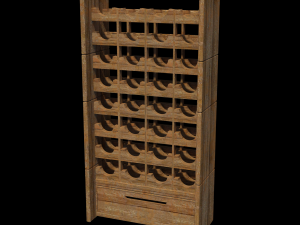 winecellarwood1 Model 3D