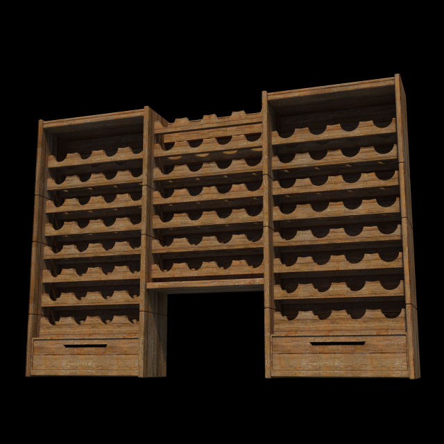 winecellarwood2 3D मॉडल .c4d .max .obj .3ds .fbx .stl .blend