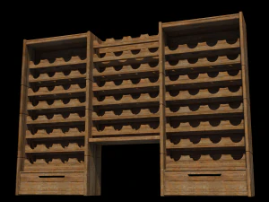 winecellarwood2 3D Модель