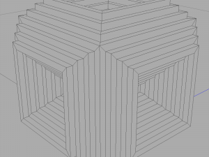 relief wooden cube Modelo 3D