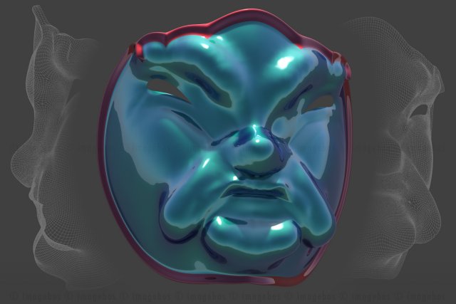 oriental face mask 3Dモデル .c4d .max .obj .3ds .fbx .stl .blend 