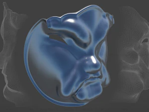 maschera viso orientale Modello 3D