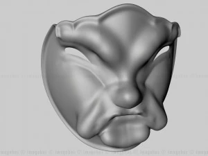 maschera viso orientale Modello 3D