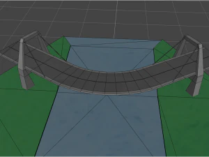 Road bridge exagonal plan 3D Model