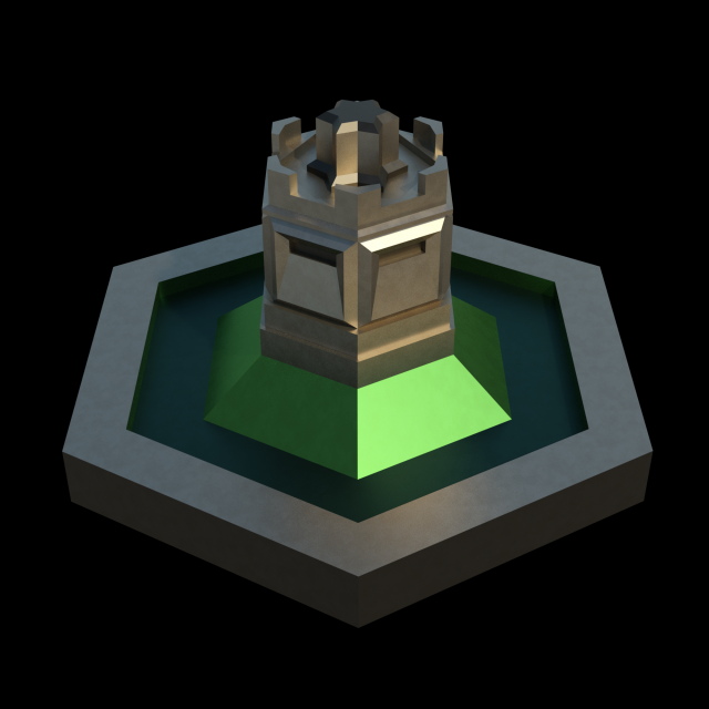 CastleTower2HP 3D 모델 .c4d .max .obj .3ds .fbx .stl .blend 