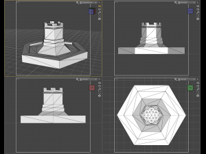 Castle Tower Hexagonal Plan 3D Модель