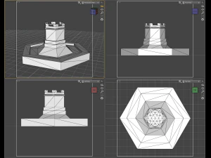 Castle Tower Hexagonal Plan 3D Model