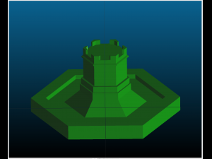 Castle Tower Hexagonal Plan 3D Модель