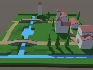 Village Land 1 3D Model
