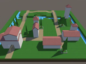 Village Land 1 3D Model
