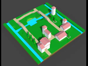 Village Land 1 3D Model