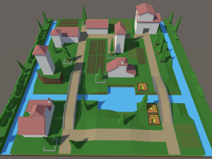 Village Land 1complete 3Dモデル