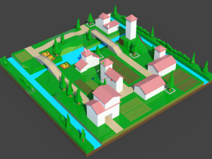 Village Land 1complete 3Dモデル