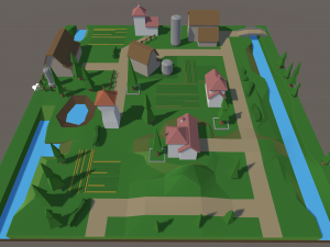 Farm Land 1 3D-Modell