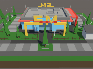 Supermarket SM 1 3D-Modell