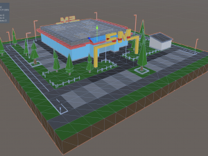 Supermarket SM 1 3D-Modell