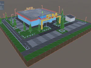 Supermarket SM 1 3D Model